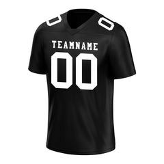 Custom Black Football Jersey Player Fans Team Uniforms For Adult Youth Unisex