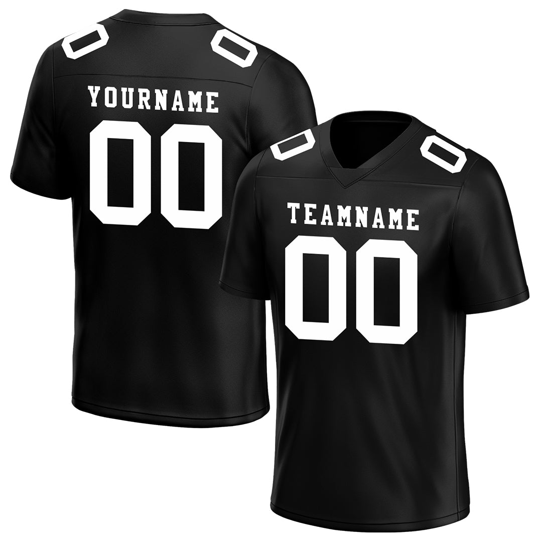 Custom Black Football Jersey Team Uniforms For Adult Youth Unisex