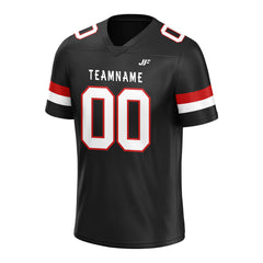 Custom Black Football Jersey Athletic Shirt For Adult Youth