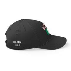 Custom Black Baseball Cap Mexico Flag Adjustable Hat