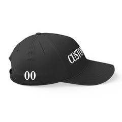 Custom Black Print Logo Text Adjustable Snapback Cotton Twill Hat