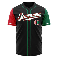 Custom Black Mexican Flag Fans Special Edition Authentic Vintage Baseball Jersey