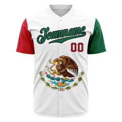 Custom Black Mexican Flag Fans Special Edition Authentic Vintage Baseball Jersey