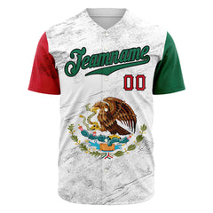 Custom Gradient Mexican Flag Fans Special Edition Authentic Vintage Baseball Jersey