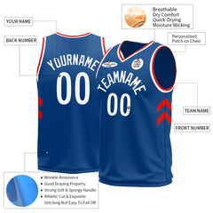 Custom Blue Basketball Jersey Athletic Sports Shirts For Aldult Youths