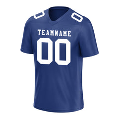 Custom Blue Football Jersey Player Fans Team Uniforms For Adult Youth Unisex