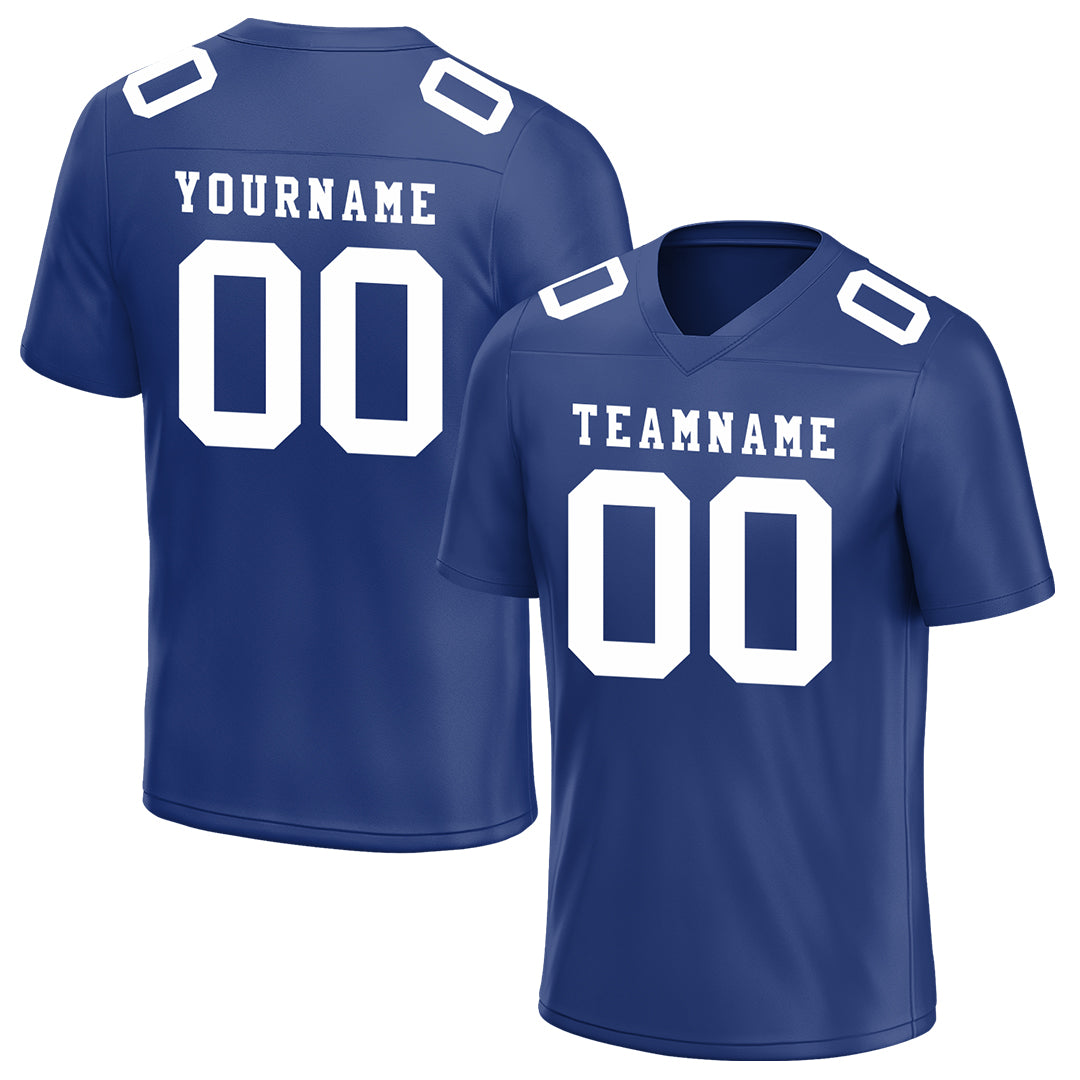 Custom Blue Football Jersey Team Uniforms For Adult Youth Unisex