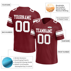 Custom Burgundy Football Jersey Athletic Special Fans Edition Shirt