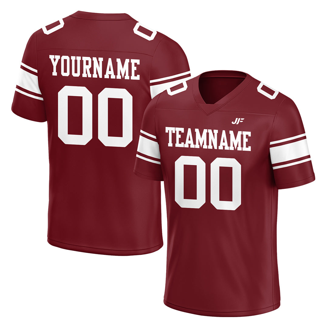 Custom Burgundy Football Jersey Athletic Special Fans Edition Shirt