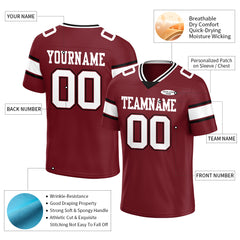 Custom Burgundy Football Jersey Athletic Special Fans Edition Shirt