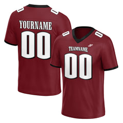 Custom Burgundy Football Jersey Athletic Special Fans Edition Shirt For Adult Youth