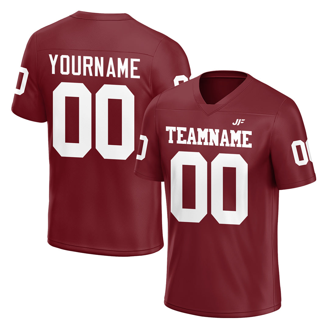 Custom Burgundy Football Jersey Athletic Special Fans Edition Shirt