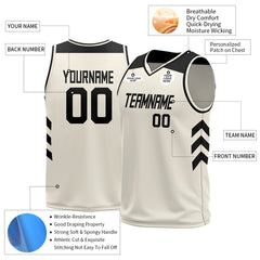 Custom Cream Mesh Basketball Athletic Performance Jersey