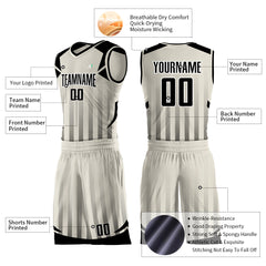 Custom Cream Mesh Basketball Uniform Design Your Own Jersey