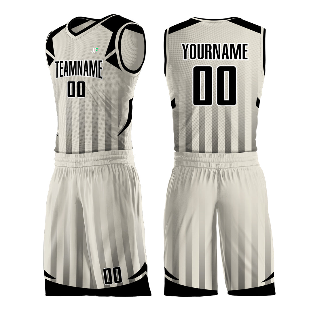 Custom Cream Mesh Basketball Uniform Design Your Own Jersey