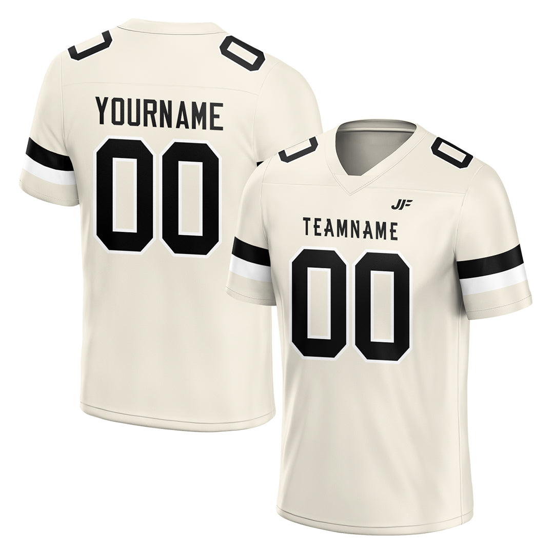 Custom Cream Football Jersey Athletic Shirt For Adult Youth