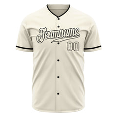 Custom Cream Full Button Down Fans Special Edition Authentic Baseball Jersey