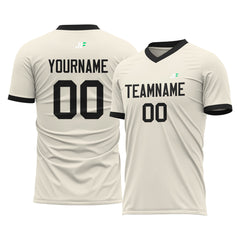 Custom Cream Soccer Uniform For Adult Youth Fans Jersey