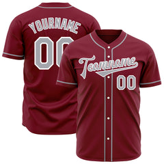 Custom Crimson Full Button Down Mesh Fans Special Edition Authentic Baseball Jersey