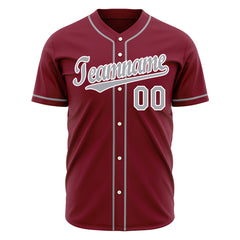 Custom Crimson Full Button Up Mesh Fans Special Edition Authentic Baseball Jersey