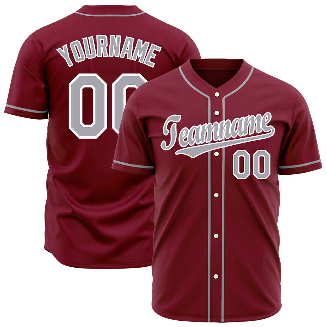 Custom Crimson Full Button Up Mesh Fans Special Edition Authentic Baseball Jersey