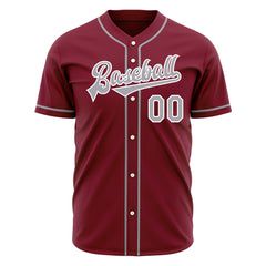 Custom Crimson Full Button Down Mesh Fans Special Edition Authentic Baseball Jersey