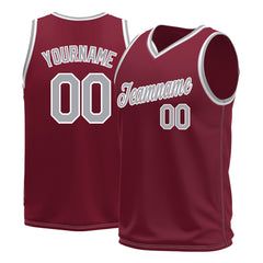 Custom Crimson Basketball Jersey Mesh Sports Performance Team Uniform