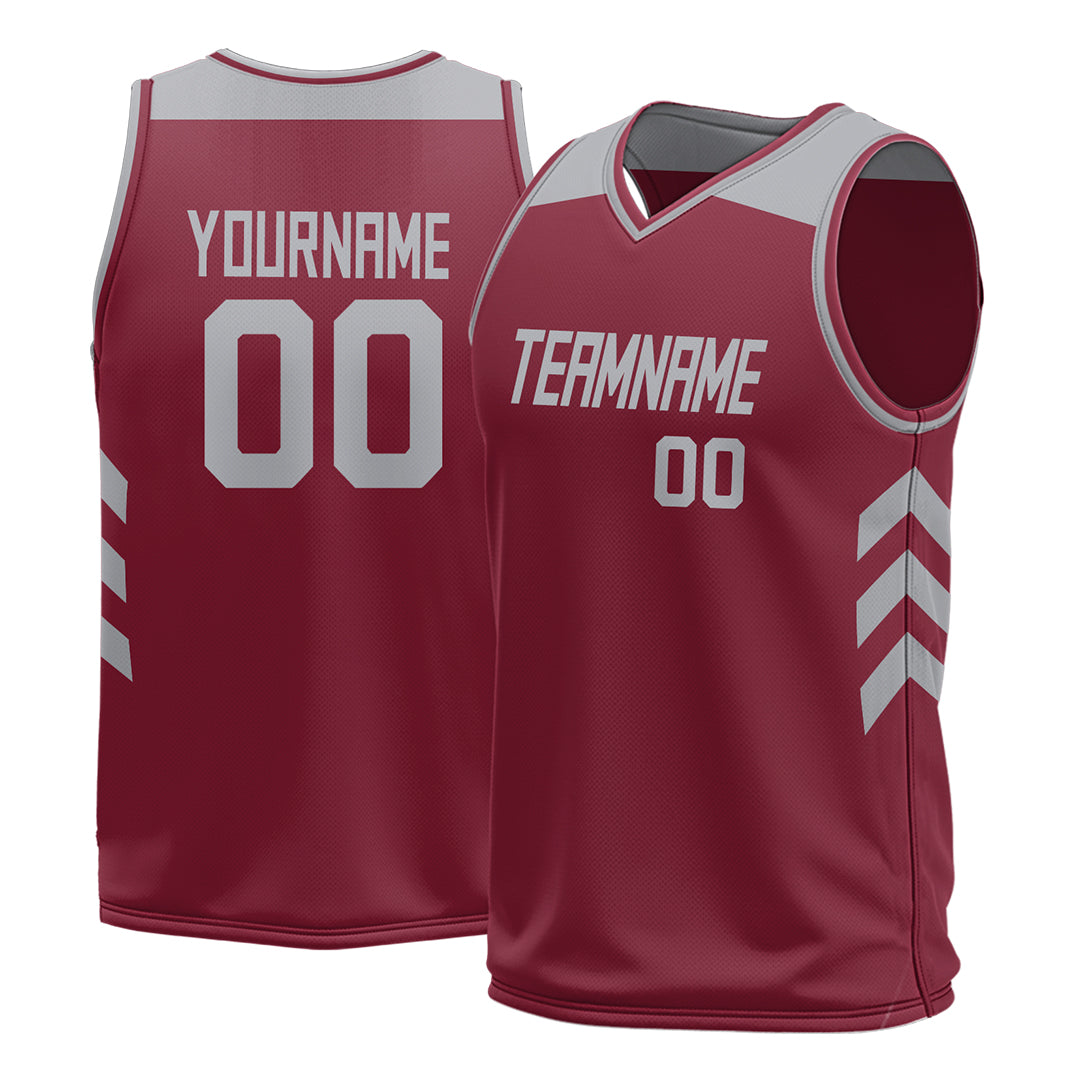 Custom Crimson Mesh Basketball Athletic Performance Jersey