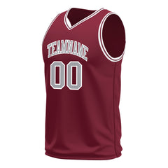 Custom Crimson Basketball Jersey Mesh Sports Athletic Performance Shirts