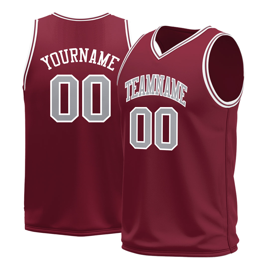 Custom Crimson Basketball Jersey Mesh Sports Athletic Performance Shirts