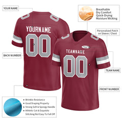 Custom Crimson Football Jersey Athletic Shirt For Adult Youth