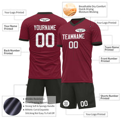 Custom Crimson Soccer Uniform For Adult Youth Fans Jersey