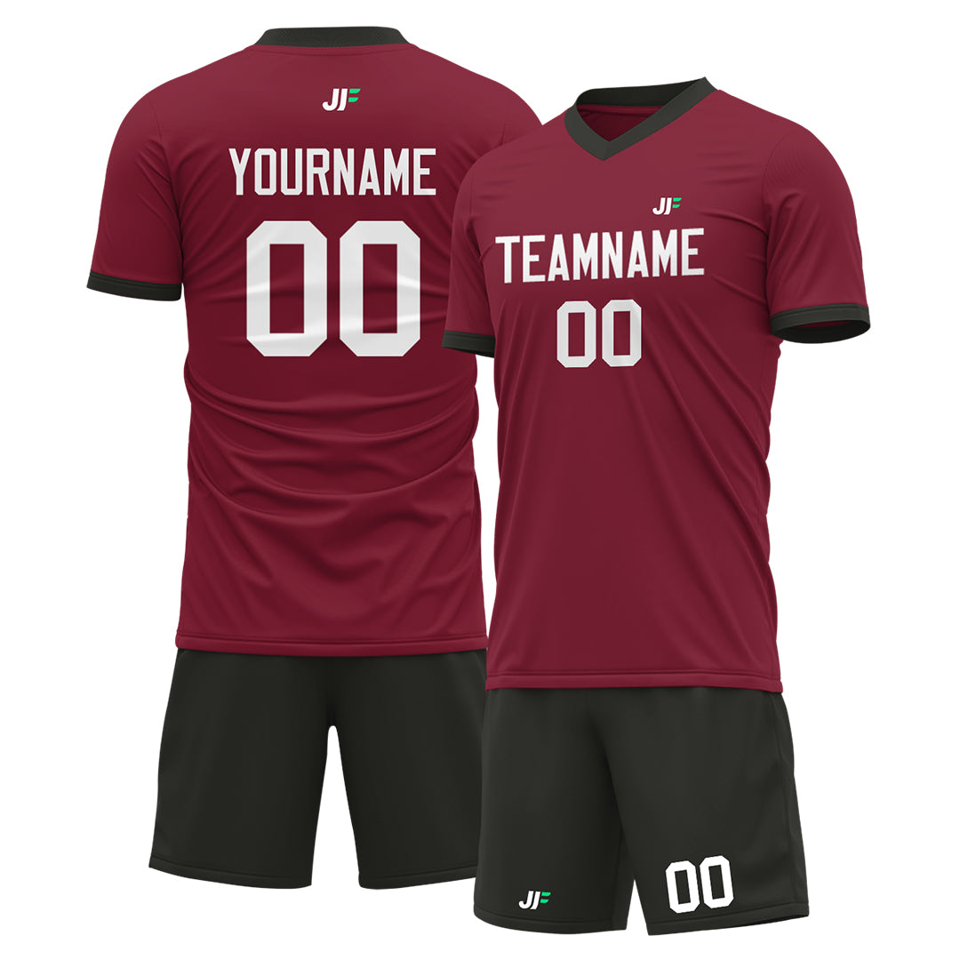 Custom Crimson Soccer Uniform For Adult Youth Fans Jersey