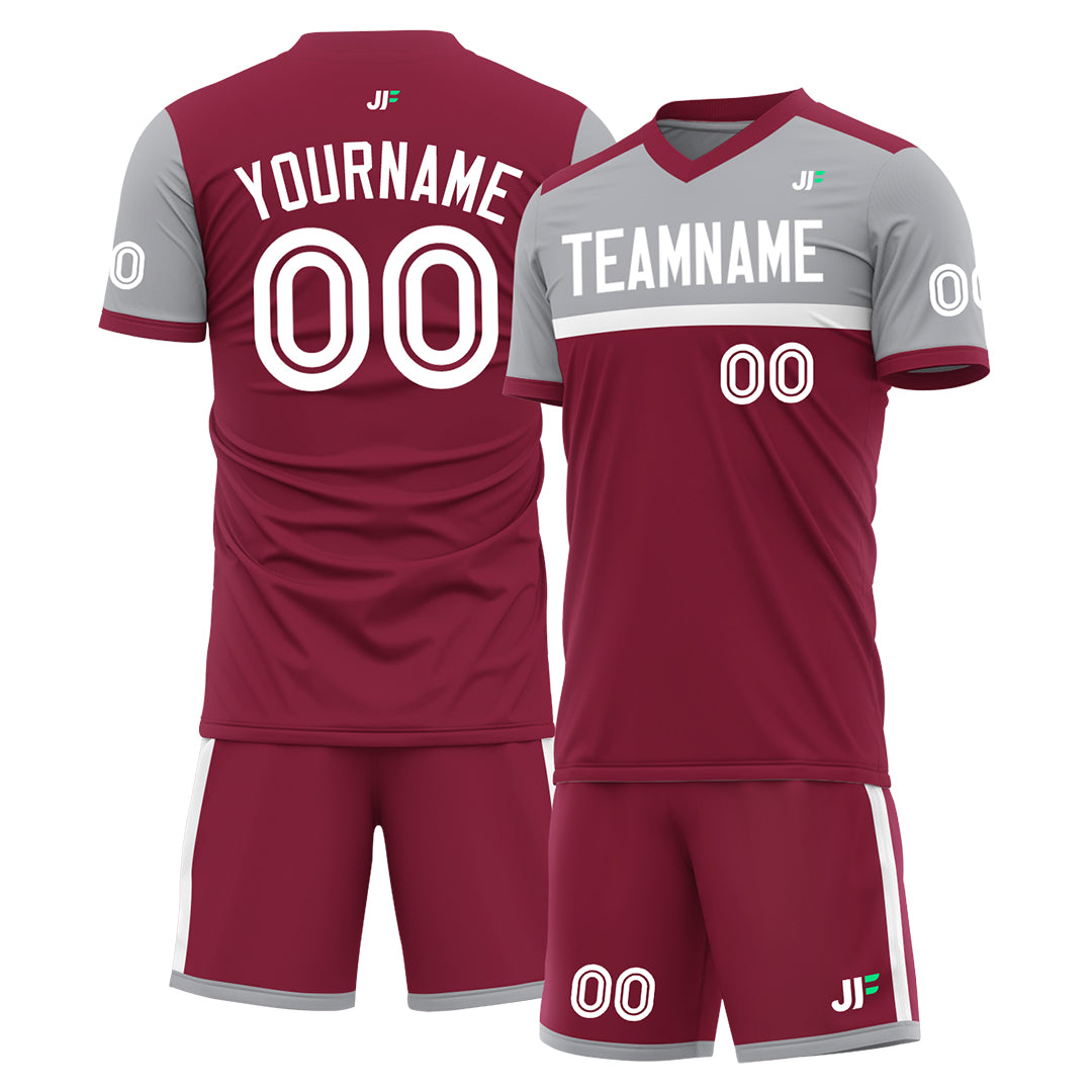 Custom Crimson Soccer Uniform Training Outfit Sportswear