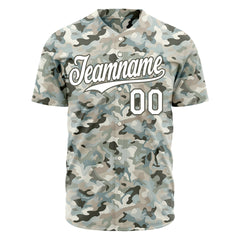 Custom Camo Baseball Jersey Full Button Down Fans Special Edition Authentic Sport Shirt