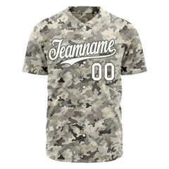 Custom Camo Baseball Jersey Full Button Down Fans Special Edition Authentic Sport Shirt