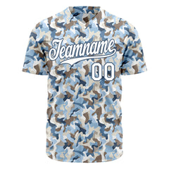 Custom Camo Baseball Jersey Full Button Down Fans Special Edition Authentic Sport Shirt