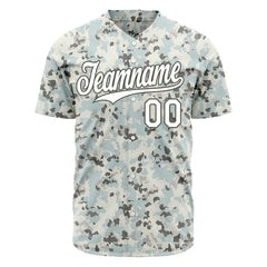 Custom Camo Baseball Jersey Full Button Down Fans Special Edition Authentic Sport Shirt