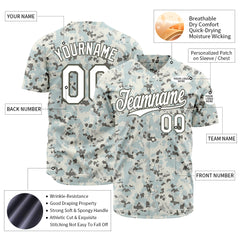 Custom Camo Baseball Jersey Full Button Down Fans Special Edition Authentic Sport Shirt