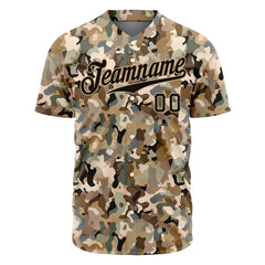 Custom Digital Camo Baseball Jersey Full Button Down Fans Special Edition Authentic Shirt