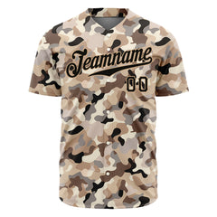 Custom Digital Camo Baseball Jersey Full Button Down Fans Special Edition Authentic Shirt