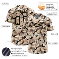 Custom Digital Camo Baseball Jersey Full Button Down Fans Special Edition Authentic Shirt