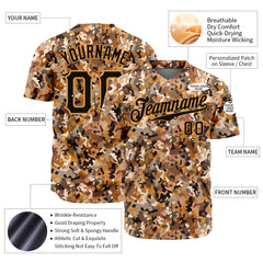 Custom Digital Camo Baseball Jersey Full Button Down Fans Special Edition Authentic Shirt