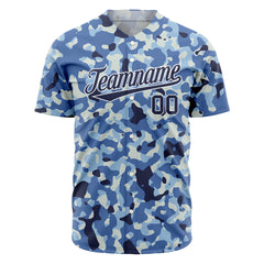 Custom Camo Baseball Jersey Full Button Down Fans Special Edition Authentic Shirt