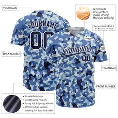 Custom Camo Baseball Jersey Full Button Down Fans Special Edition Authentic Shirt