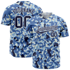 Custom Camo Baseball Jersey Full Button Down Fans Special Edition Authentic Shirt