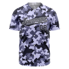 Custom Camo Baseball Jersey Full Button Down Fans Special Edition Authentic Shirt