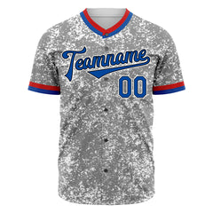 Custom Arctic Camouflage Personalized Blue Font Baseball Jersey Full Button Down Authentic Shirts