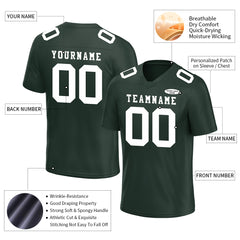 Custom Dark Green Football Jersey Player Fans Team Uniforms For Adult Youth Unisex