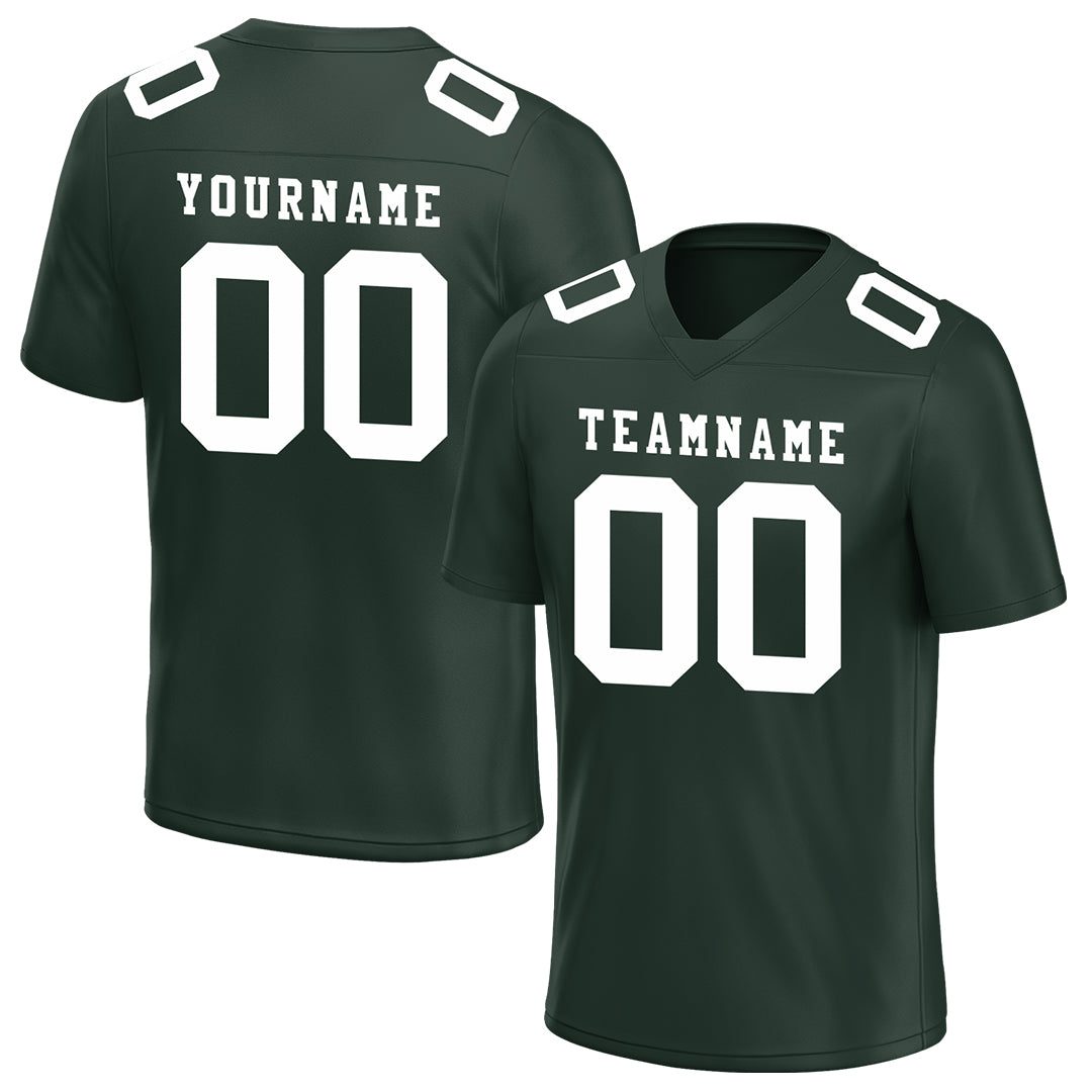 Custom Dark Green Football Jersey Team Uniforms For Adult Youth Unisex